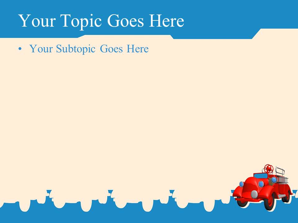 卡通汽车PPT模板