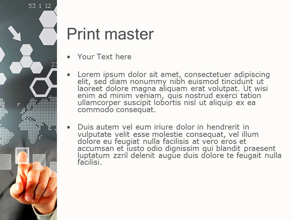 手指方块背景的科技ppt模板