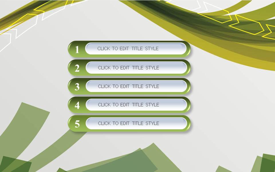 绿色3D箭头背景的商务科技ppt模板