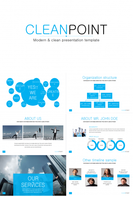 干净简约ppt模板