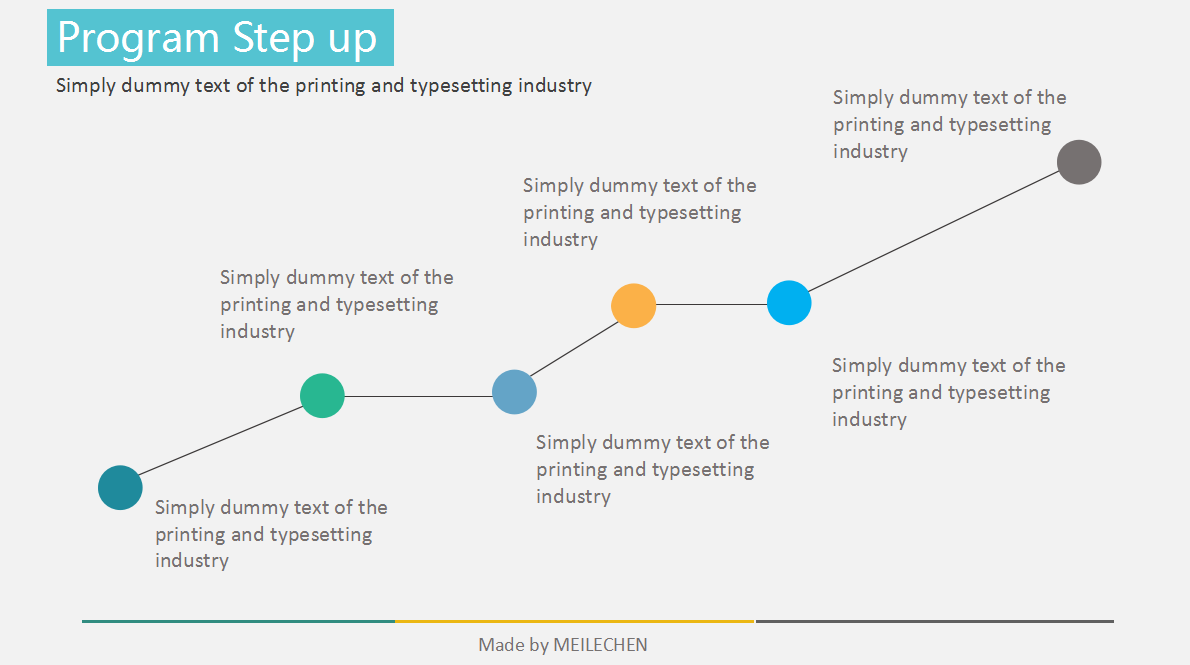 时尚创意彩色圆圈商务汇报ppt模板
