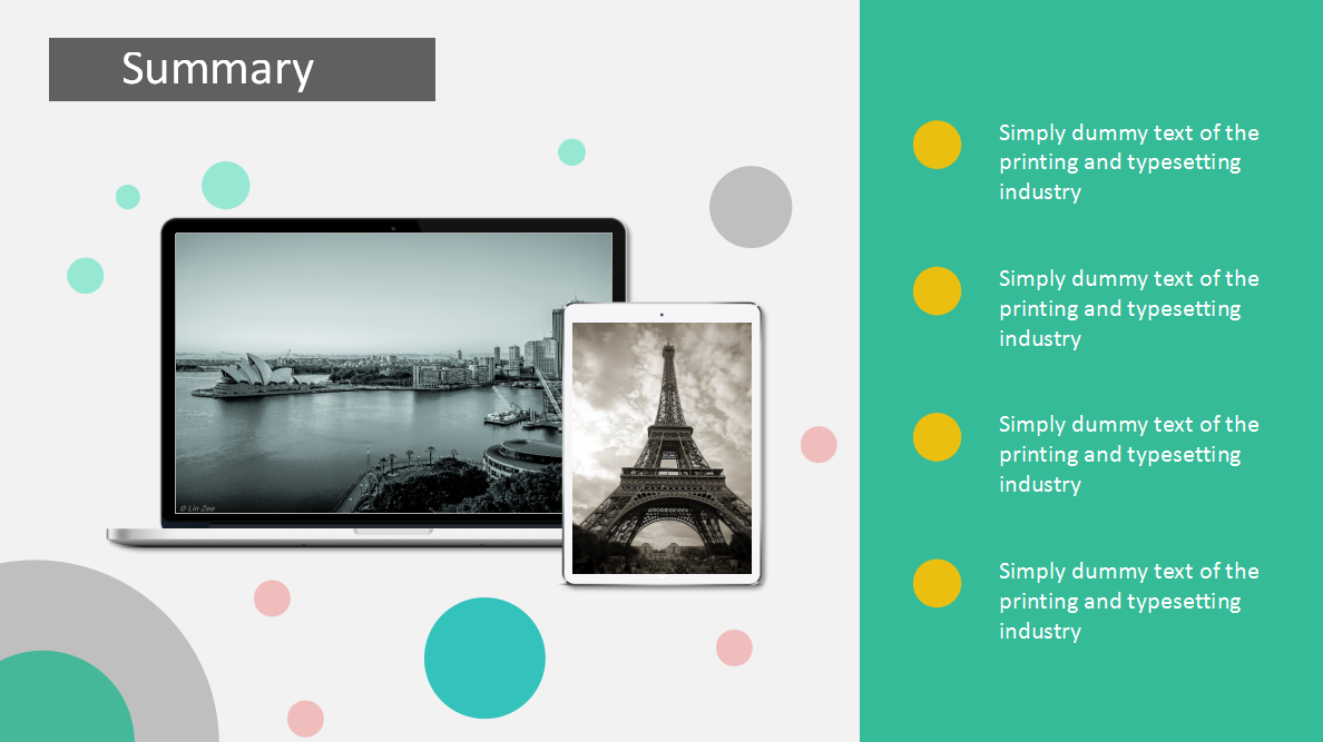 时尚创意彩色圆圈商务汇报ppt模板