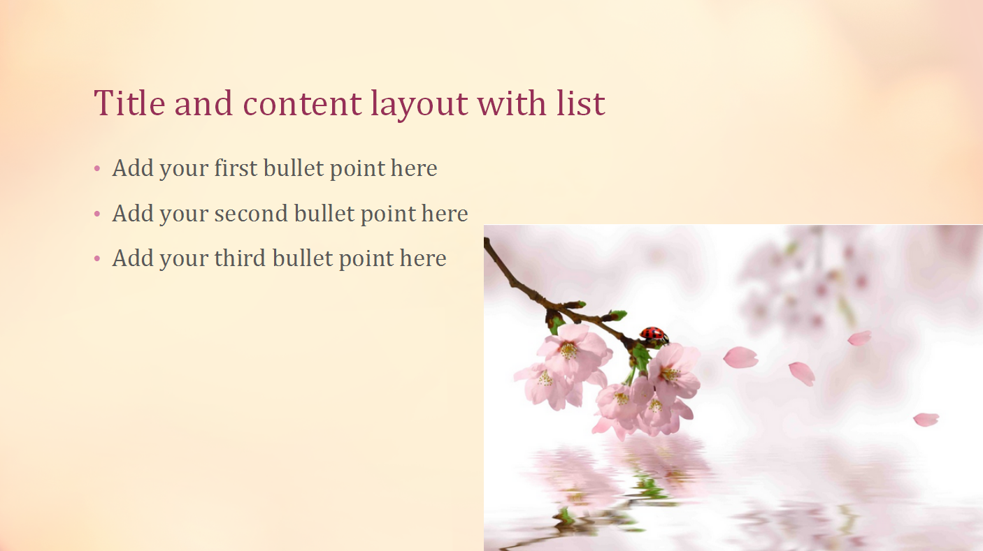 简约小清新桃花文艺商务通用ppt模板