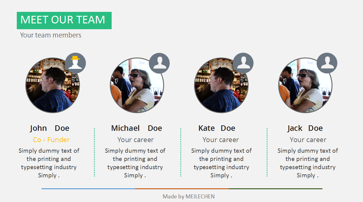 时尚创意彩色圆圈商务汇报ppt模板