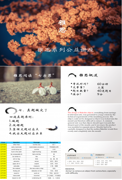 雅思公益讲座阅读课件ppt模板