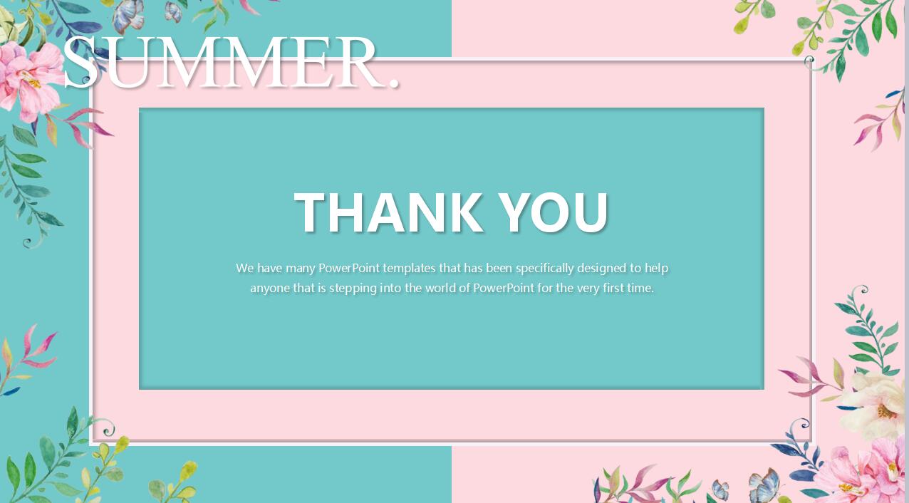 清新商务通用ppt模板