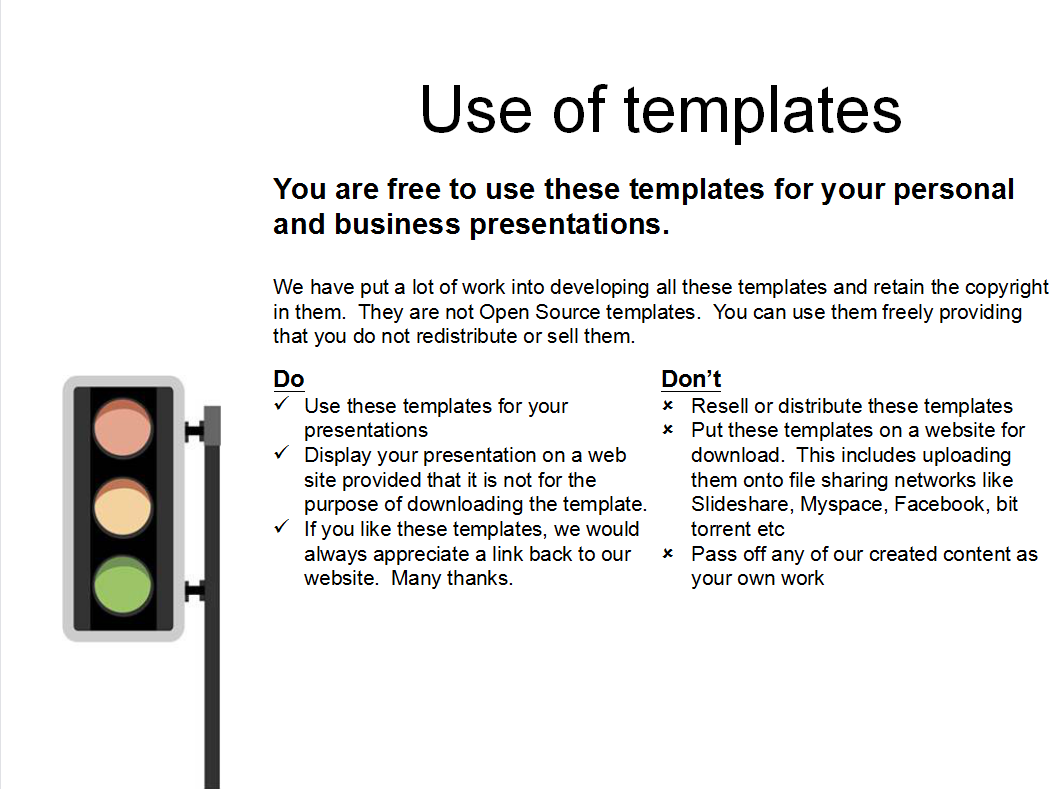 简洁大气红绿灯交通安全安全教育PPT课件
