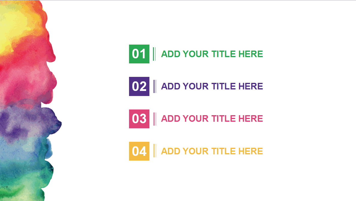 创意水彩底蕴年终总结报告ppt模板