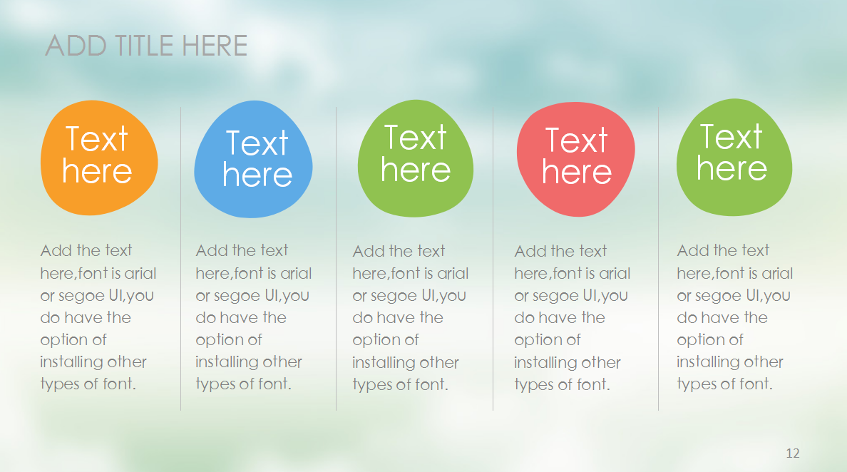 小清新糖果色彩通用ppt模板