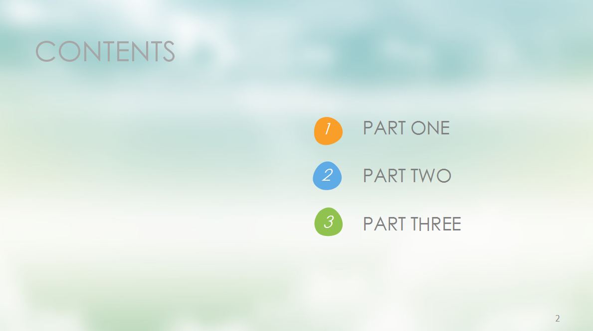 小清新糖果色彩通用ppt模板