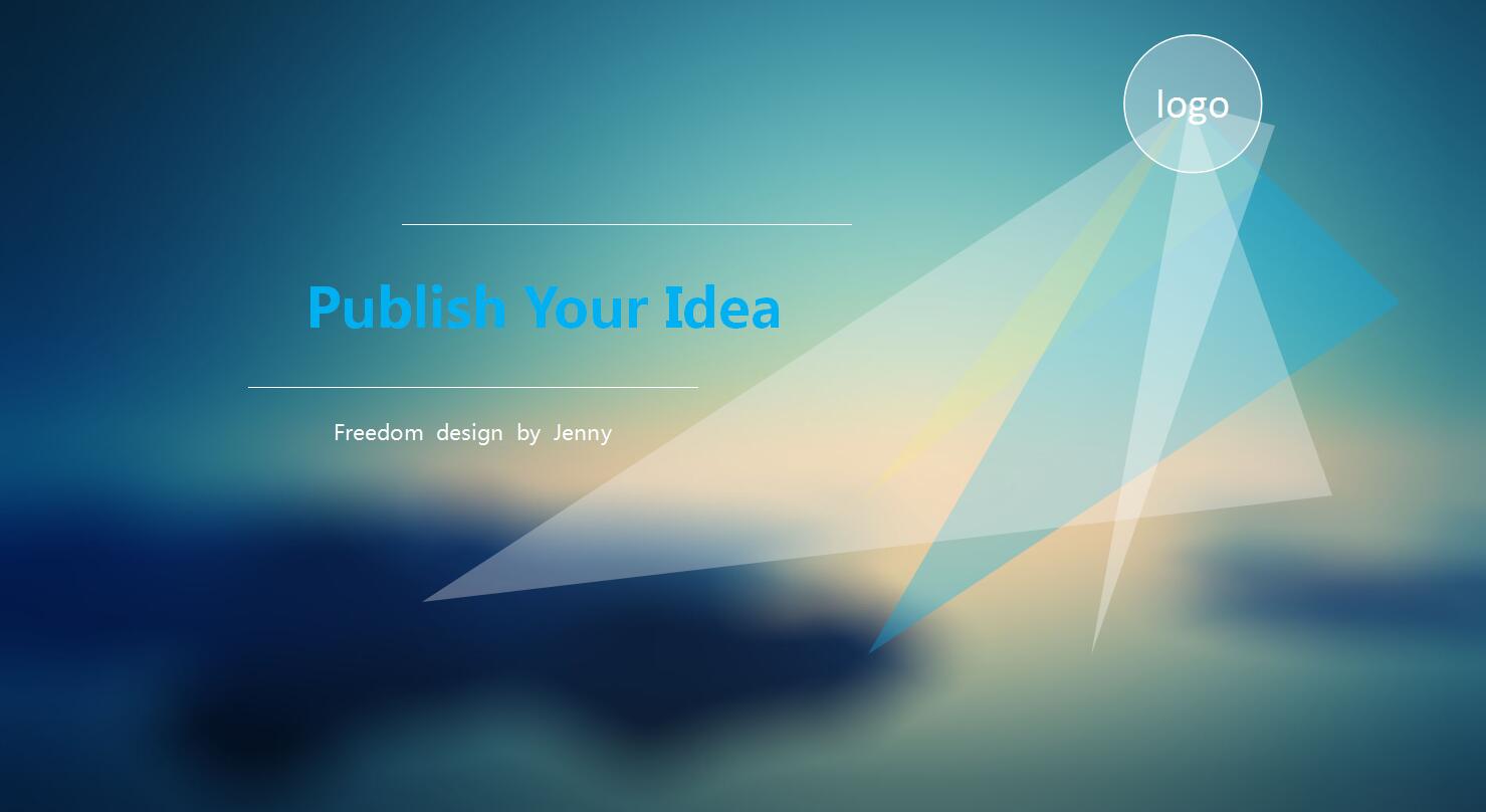 蓝色清新简约创意ios扁平风工作计划汇报ppt模板