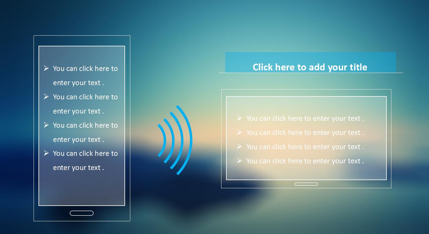 蓝色清新简约创意ios扁平风工作计划汇报ppt模板