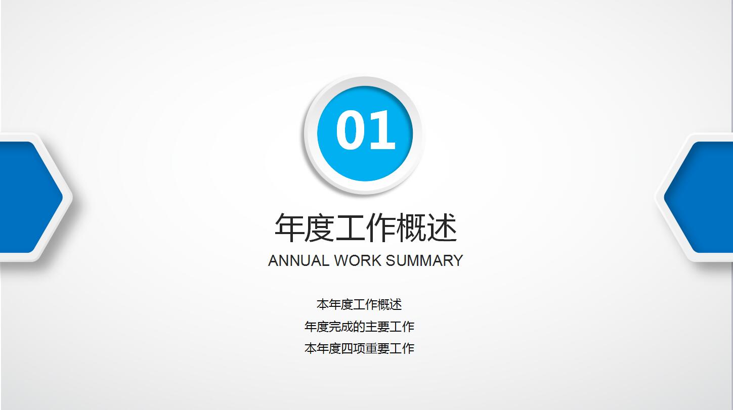 简约蓝色医疗行业工作总结ppt模板