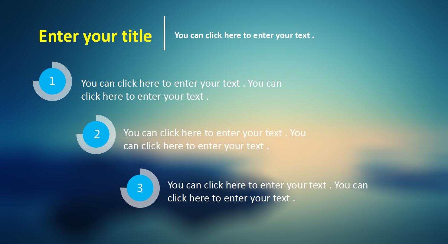 蓝色清新简约创意ios扁平风工作计划汇报ppt模板