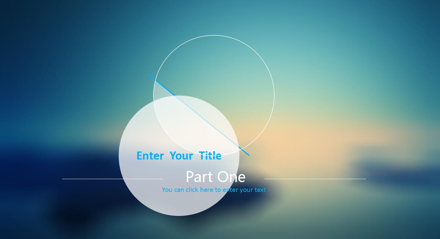 蓝色清新简约创意ios扁平风工作计划汇报ppt模板