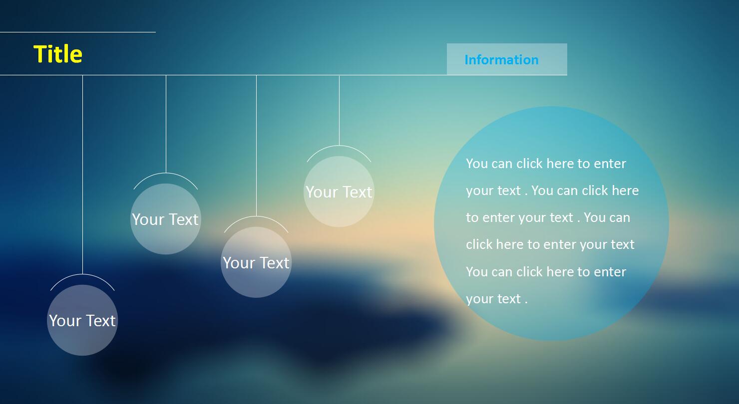 蓝色清新简约创意ios扁平风工作计划汇报ppt模板