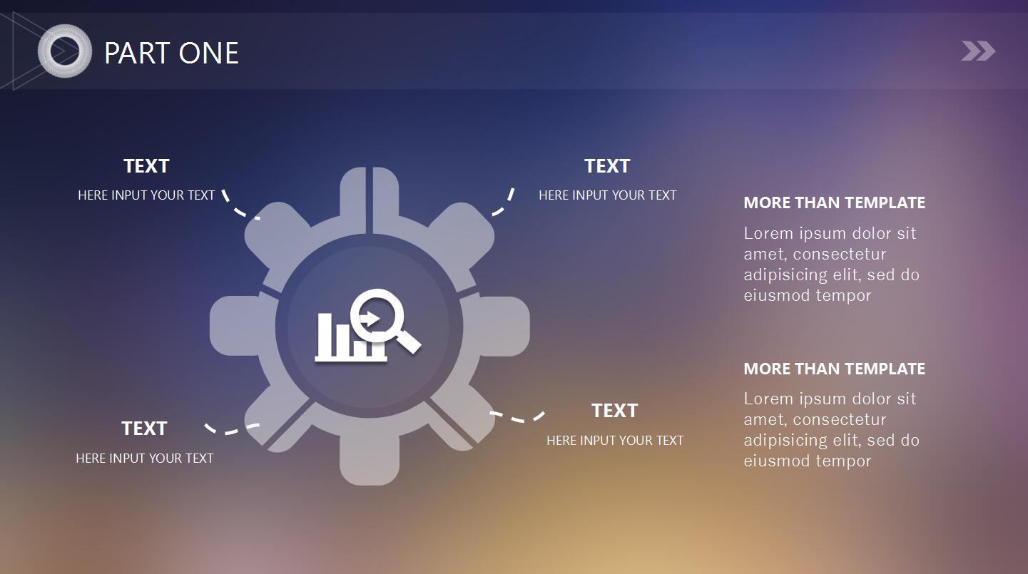 创意精美图表iOS风格商务工作汇报ppt模板