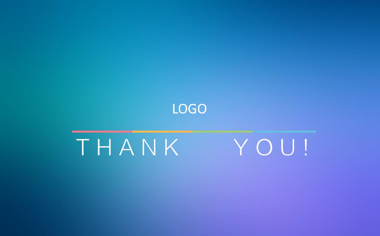 IOS梦幻炫彩多色简约商务ppt模板