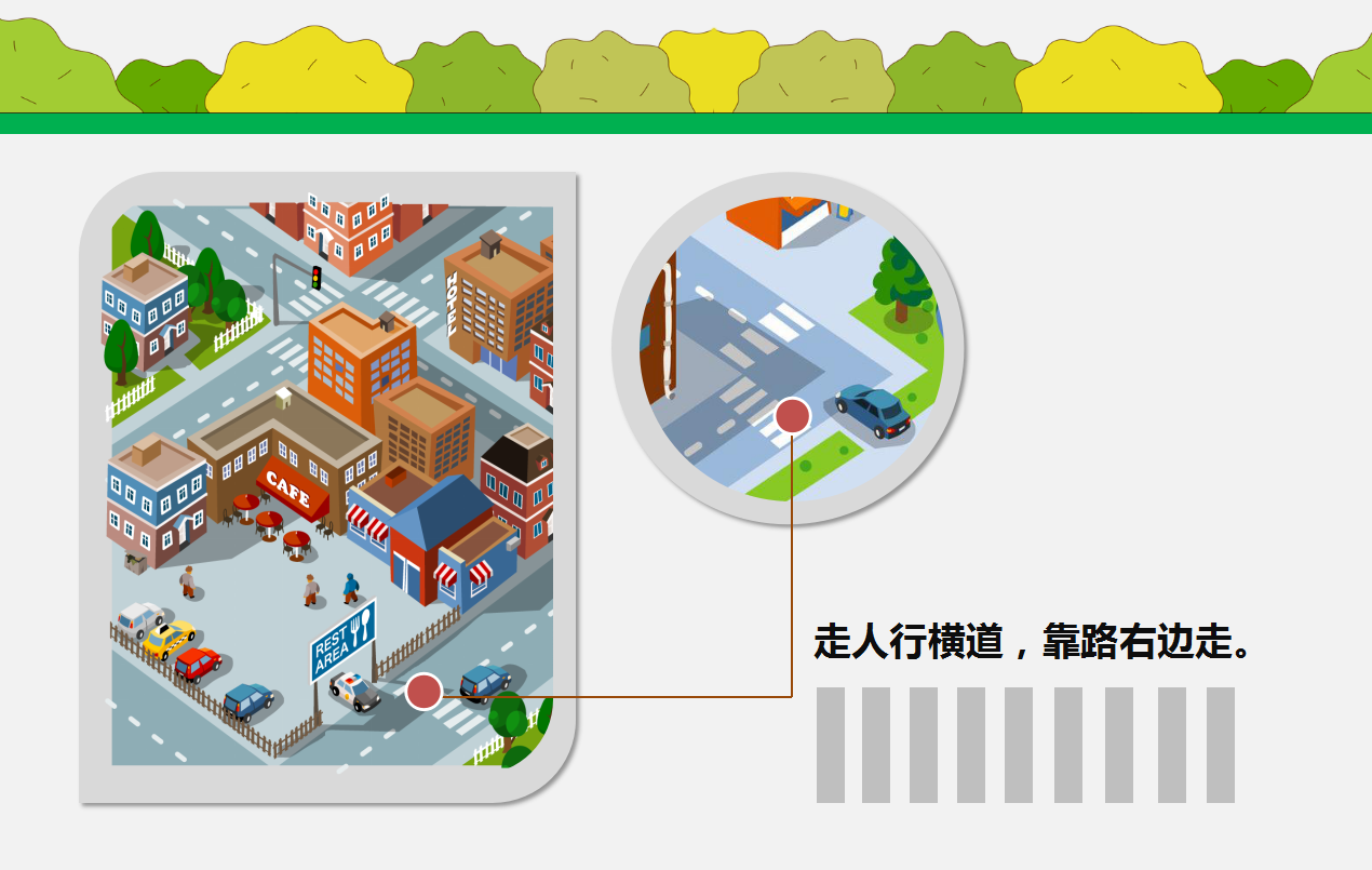可爱动态儿童校园交通安全ppt模板