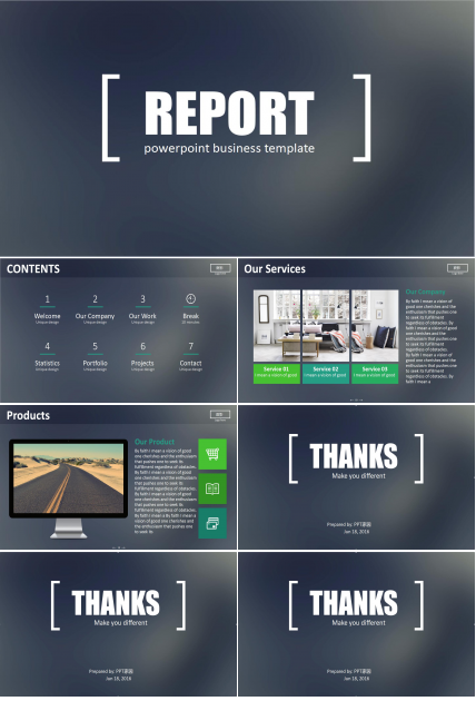 国外高品质公司简介工作报告数据ppt模板