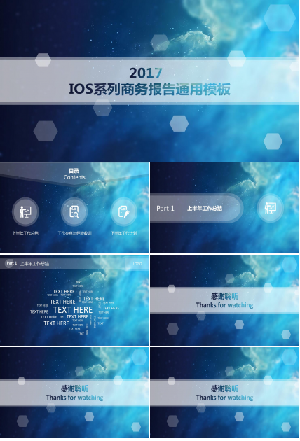 IOS系列商务总结报告通用ppt模板
