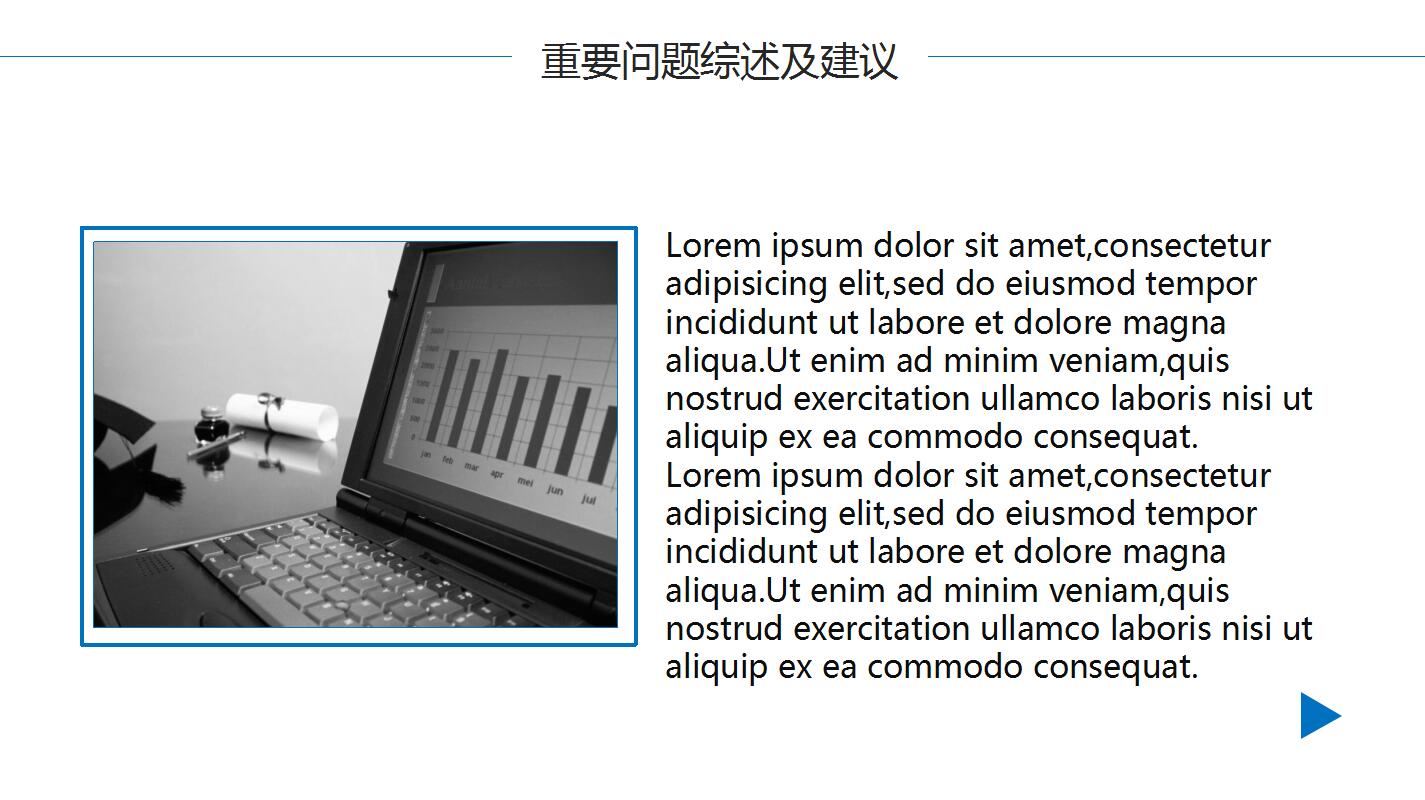 时尚蓝色欧美风财务年终总结ppt模板