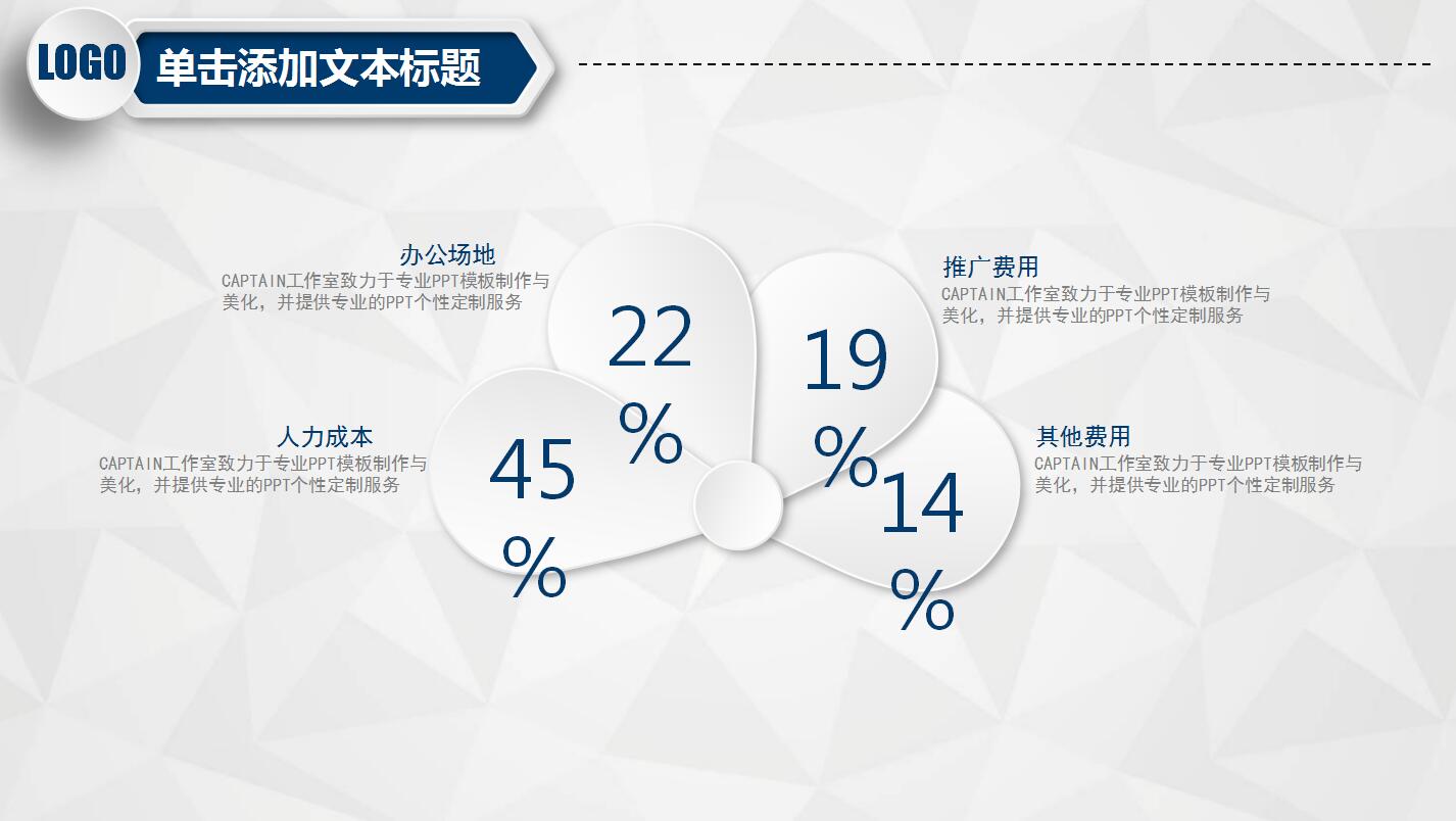 蓝色科技感财务报告数据分析统计ppt模板