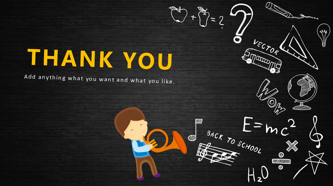 黑色卡通小学教育通用ppt模板