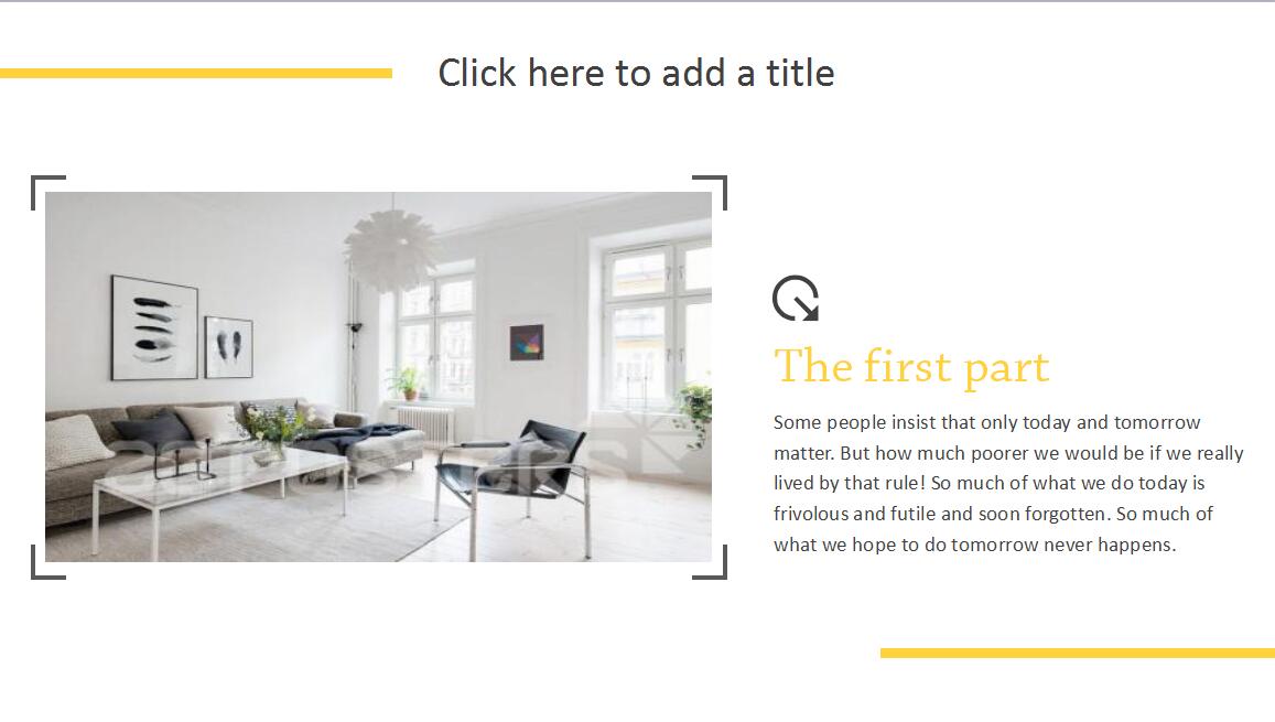 白色简约北欧风情室内设计PPT模板