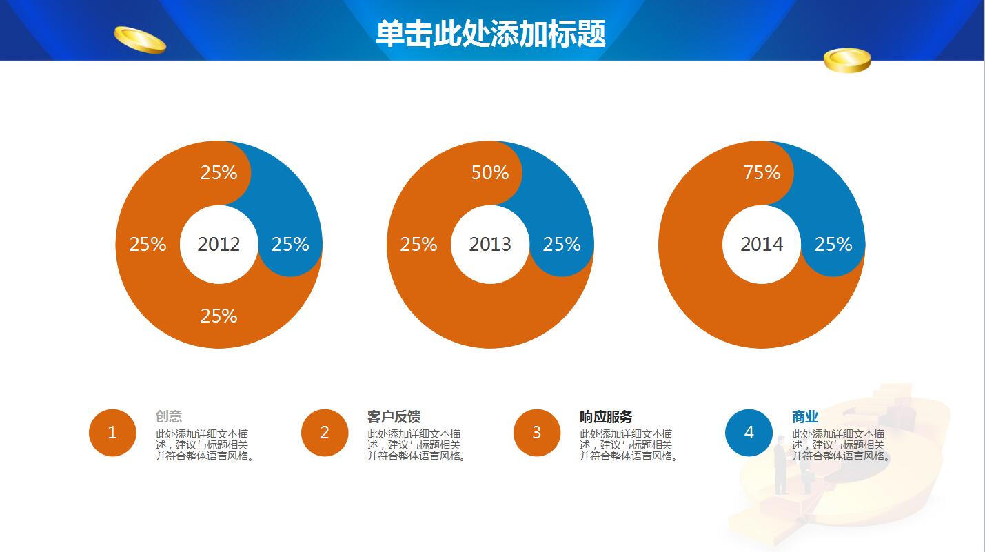 精美蓝色创意金融行业理财工作总结ppt模板