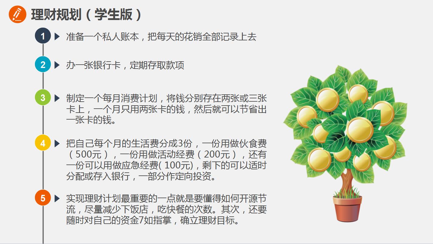 蓝色大气个人家庭理财规划ppt模板