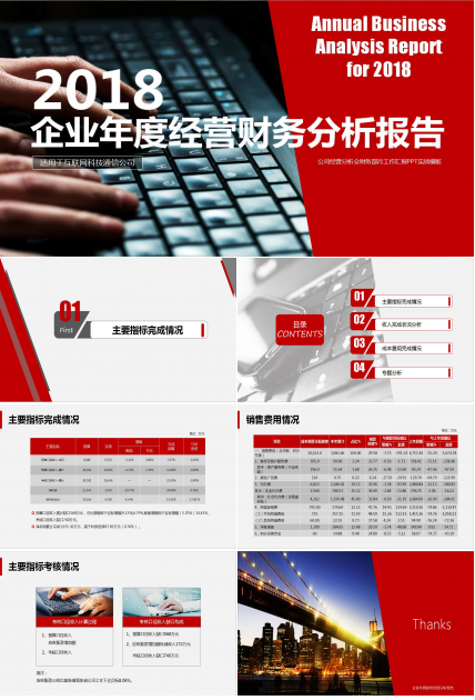 高端大气企业年度财务工作总结汇报PPT模板