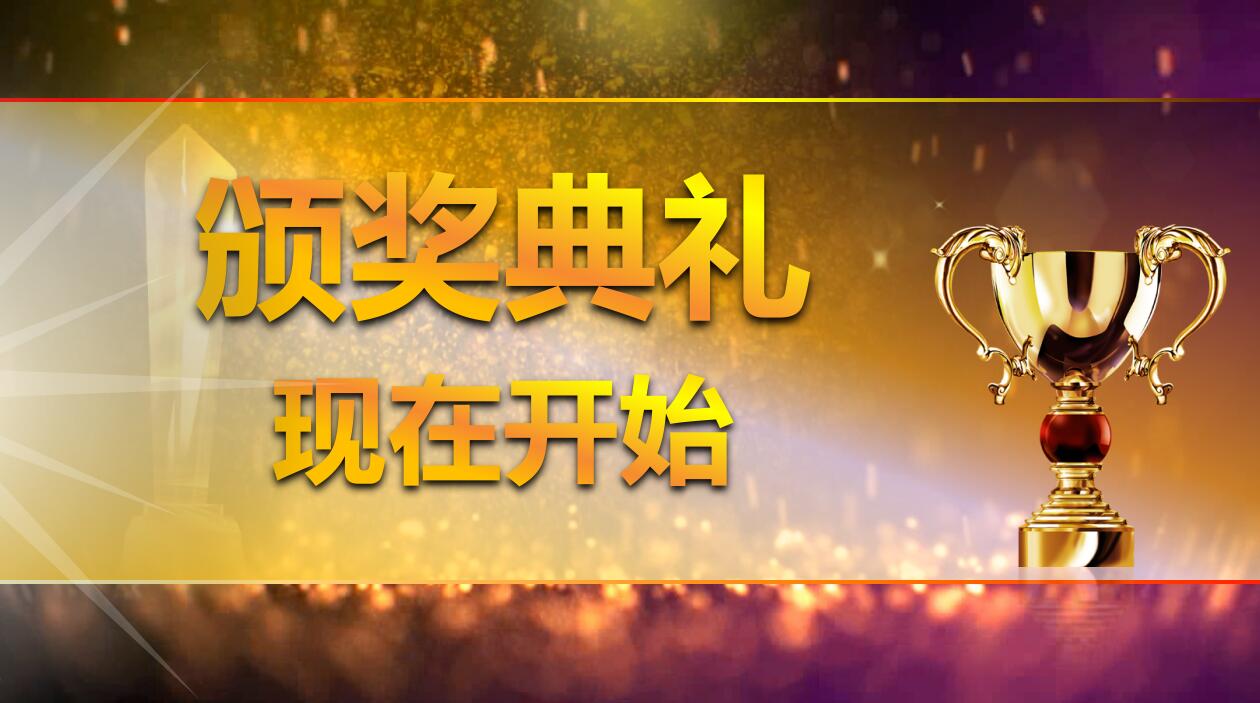 紫色大气公司年会颁奖ppt模板