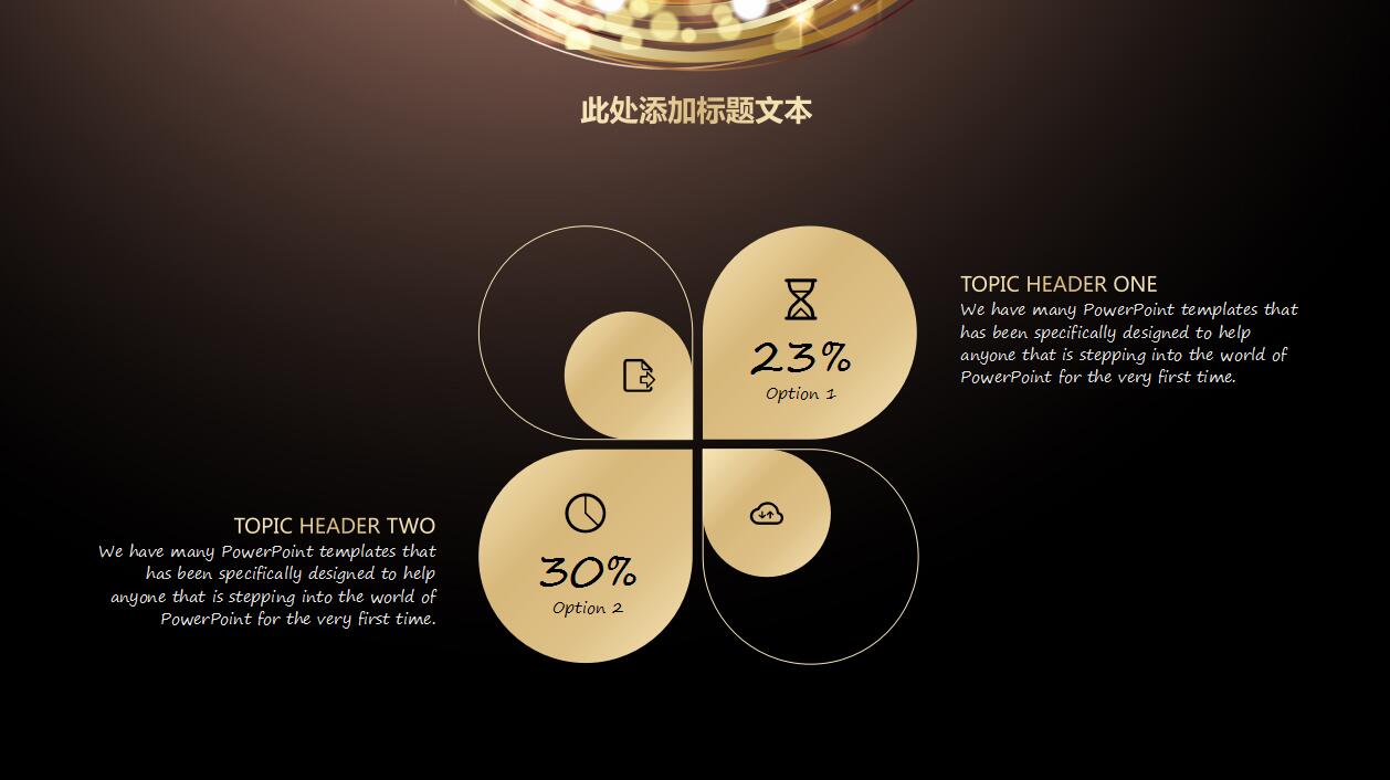 金色闪亮时尚个人年度工作总结ppt模板