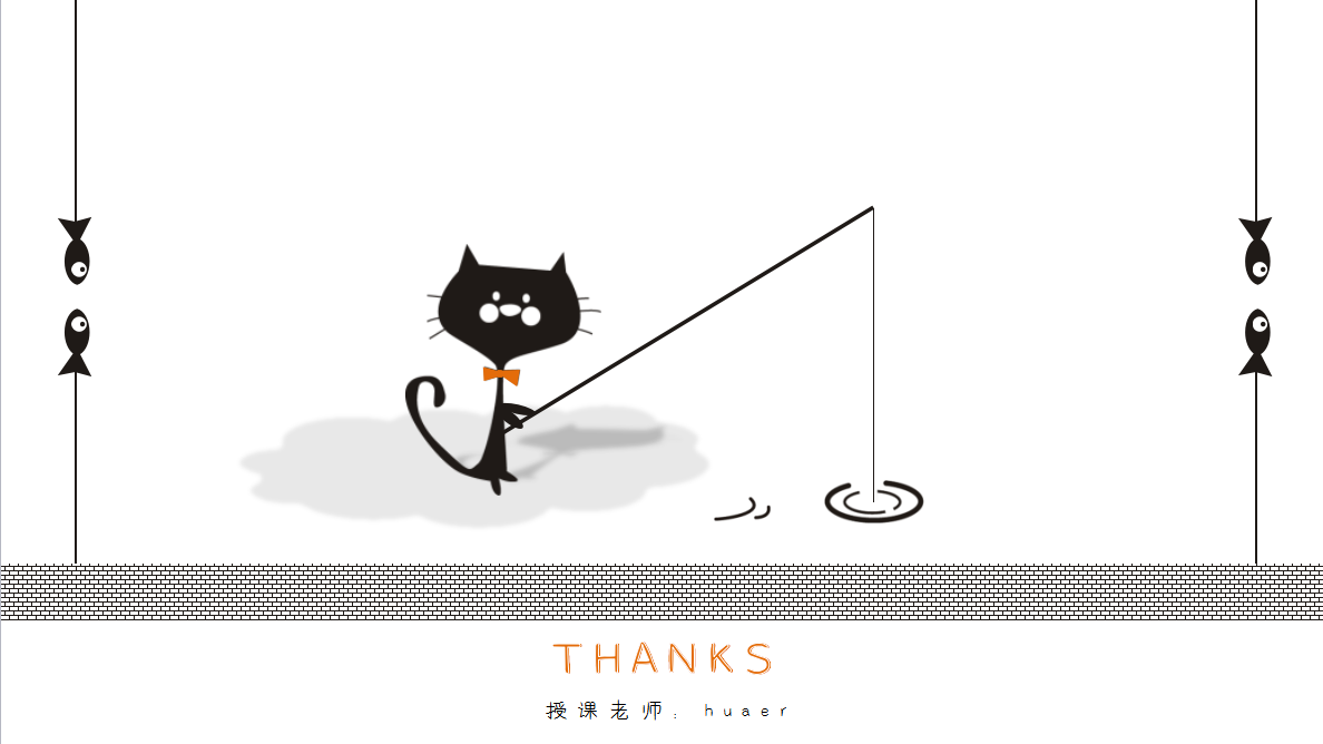 可爱卡通简约猫咪主题儿童教育ppt模板