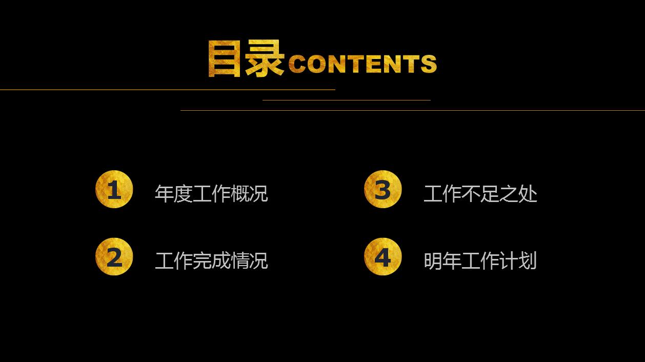 黑色简约公司年终总结汇报动态ppt模板