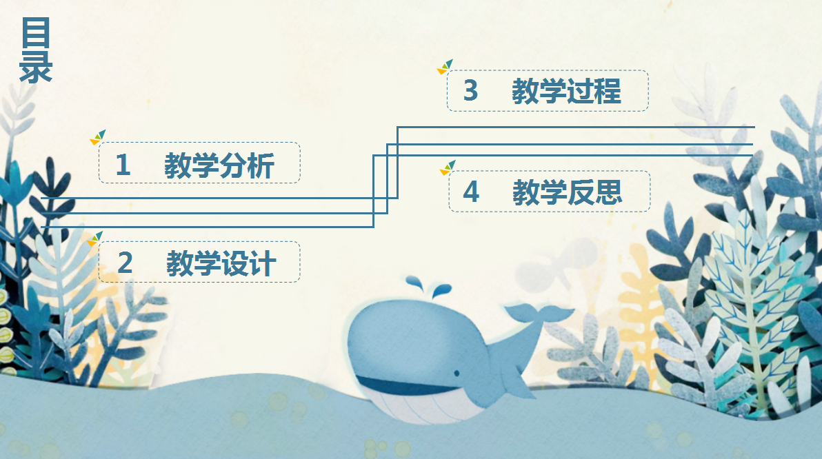 蓝色卡通小清新简约教学动态ppt模板