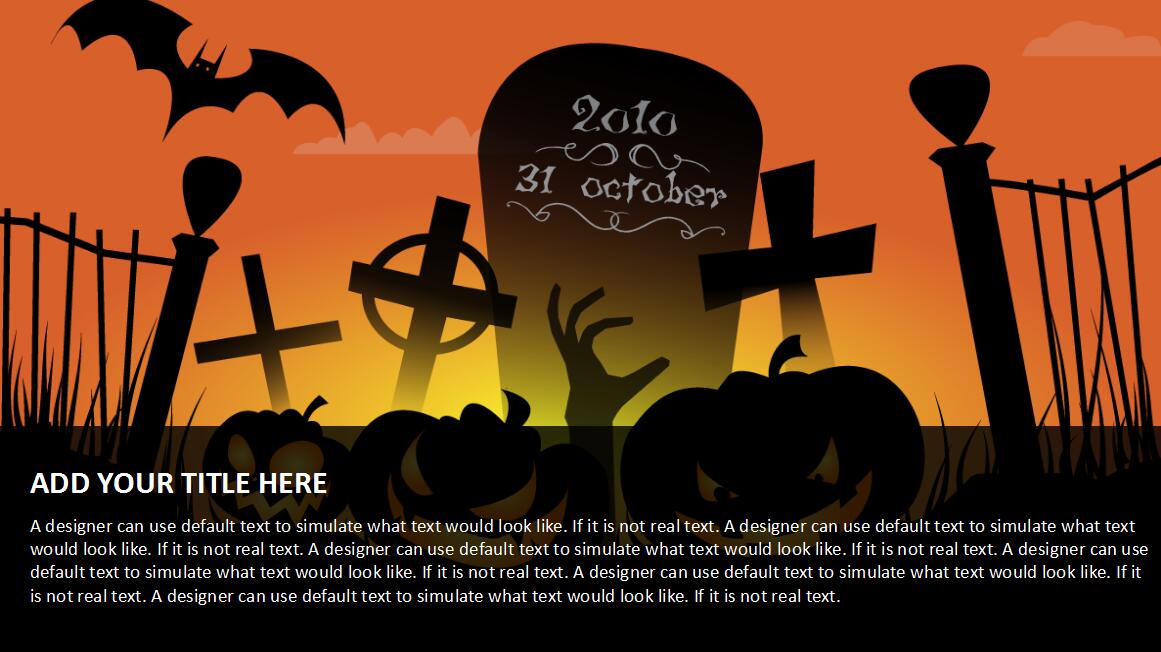 暖色调时尚万圣节商务汇报通用PPT模板