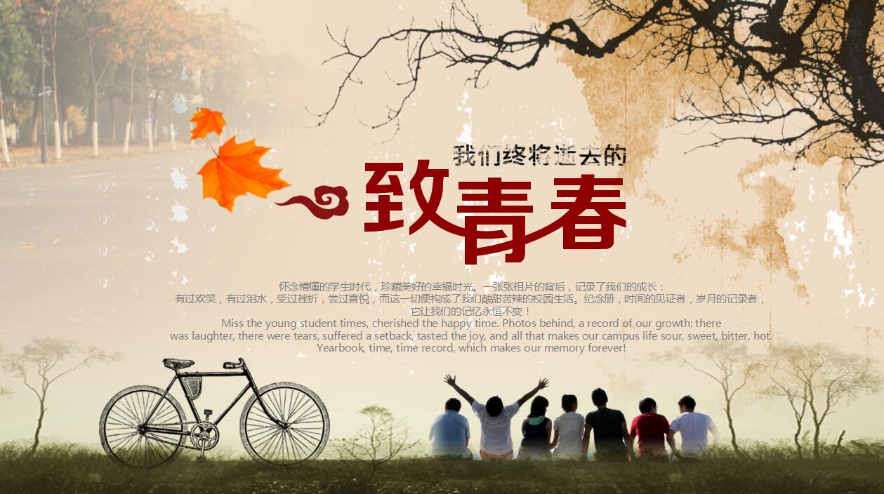 创意棕色精美20年同学聚会毕业怀旧ppt模板