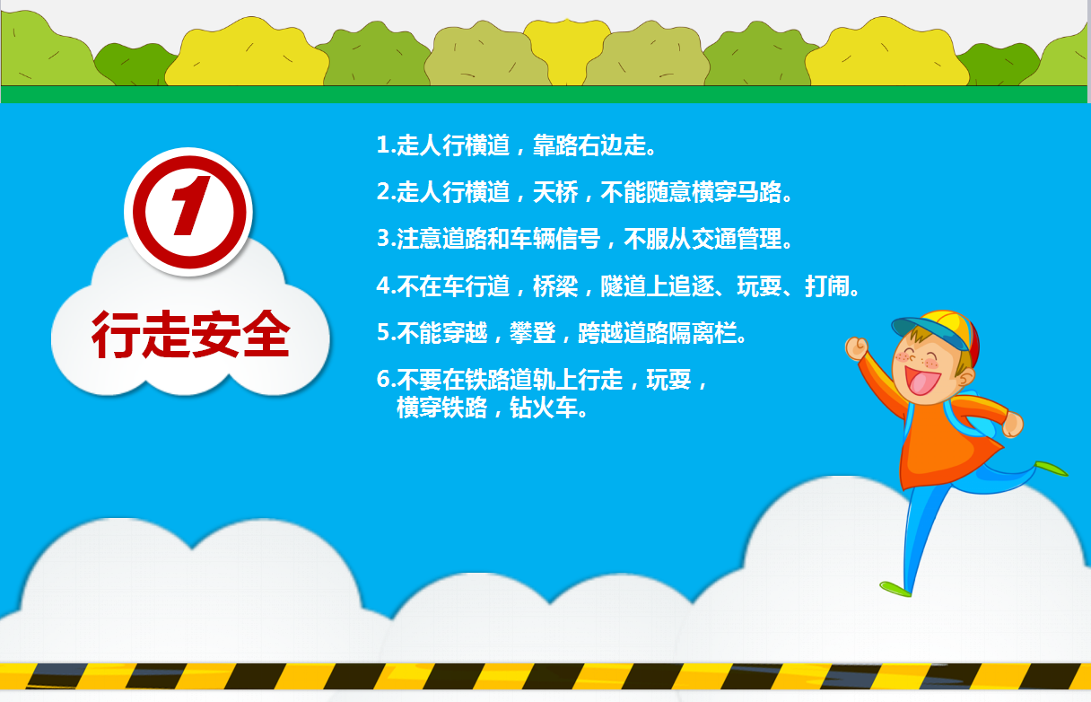 卡通创意校园安全教育ppt模板
