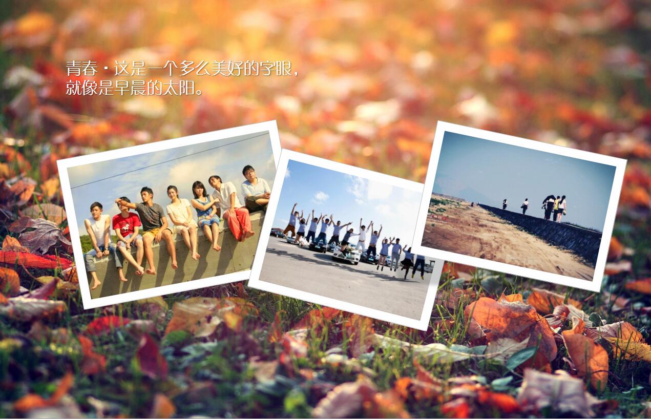 多彩简约老同学聚会毕业回忆录ppt模板