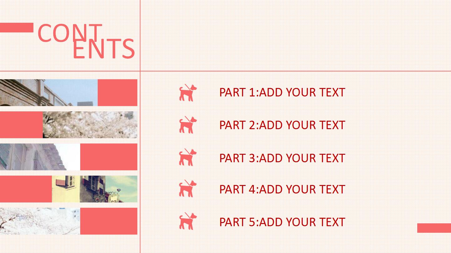 欧洲街景时尚通用ppt模板