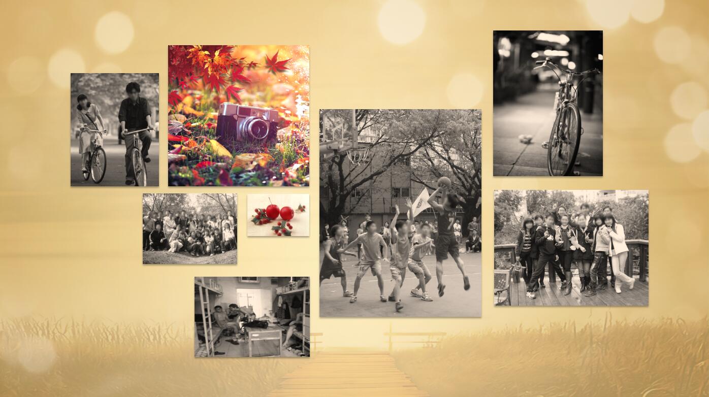 棕色怀旧青春纪念册同学聚会ppt模板