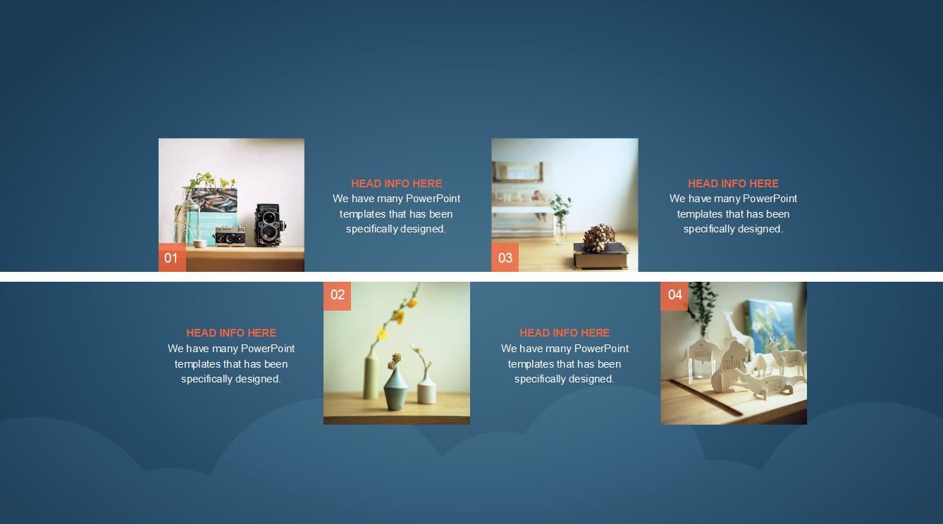 深蓝色大气简约学校教育课件PPT模板