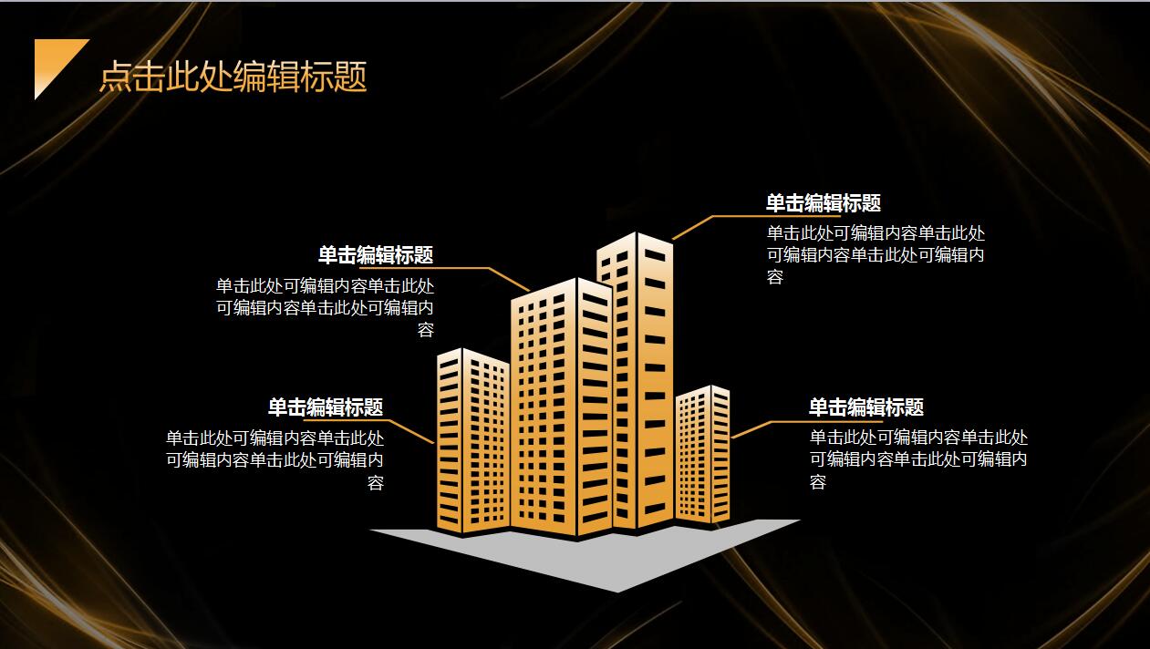 经典黑金高端商务工作汇报总结ppt模板