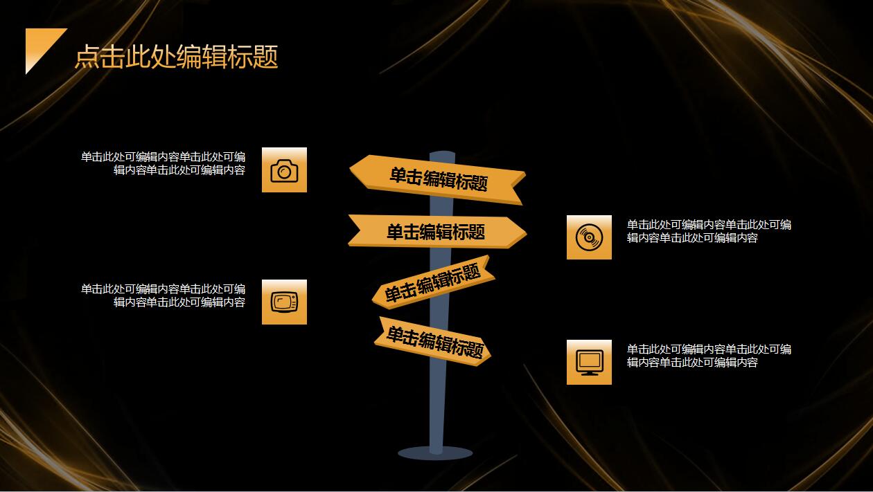 经典黑金高端商务工作汇报总结ppt模板