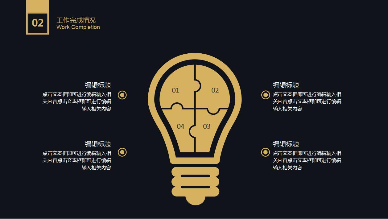时尚简约黑金商务工作汇报年终工作总结ppt模板