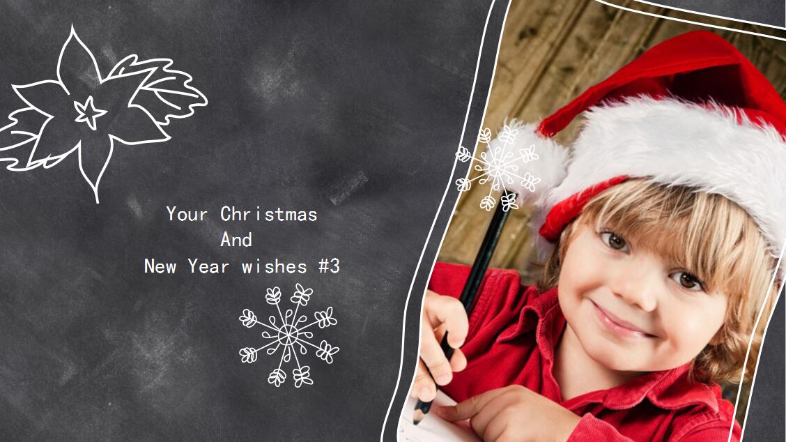 极简时尚圣诞节音乐贺卡PPT模板