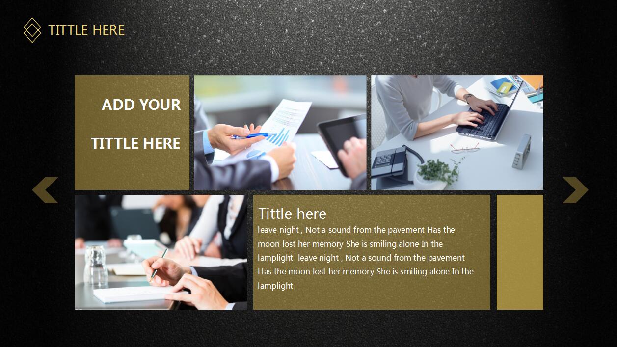 简约黑色商务企业宣传年度工作总结ppt模板