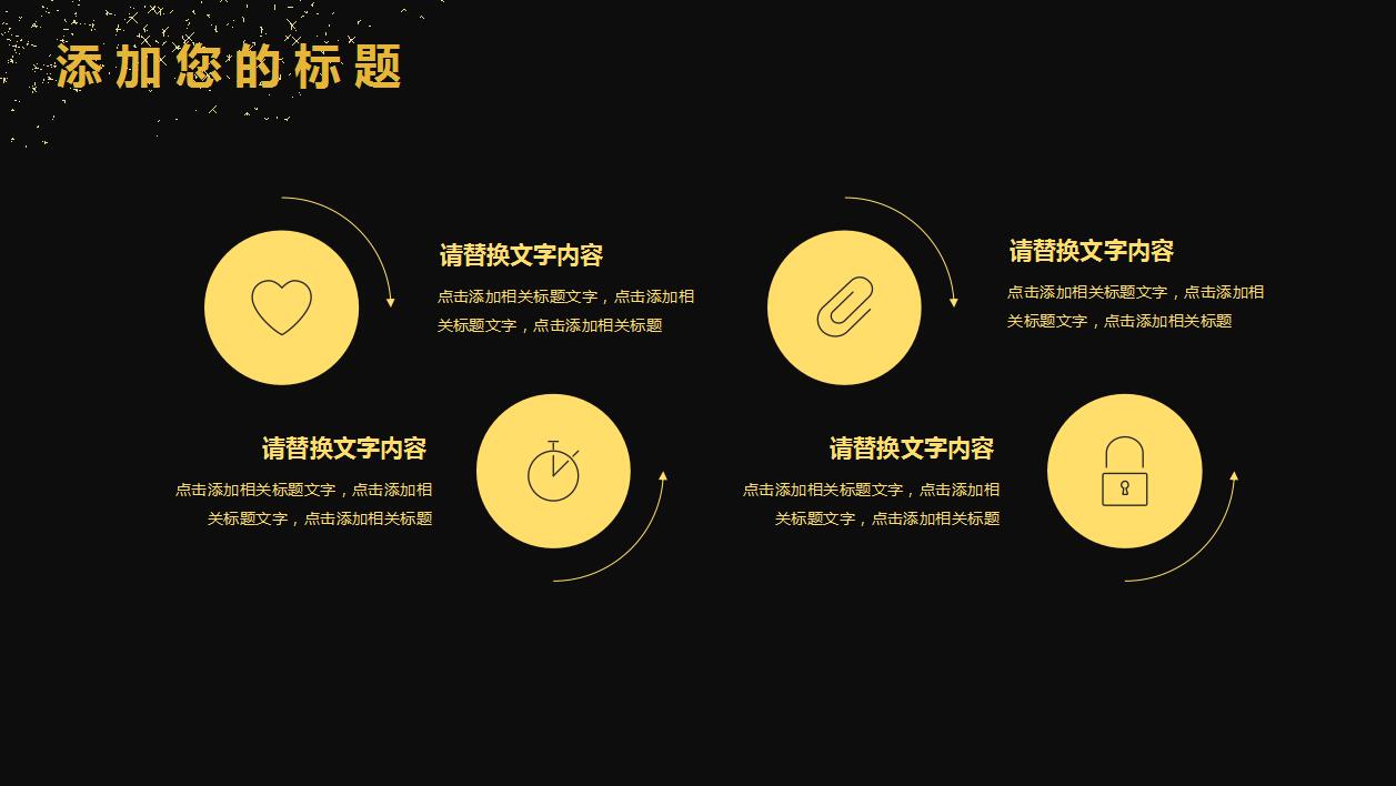 创意精美黑色年度工作总结商务汇报ppt模板